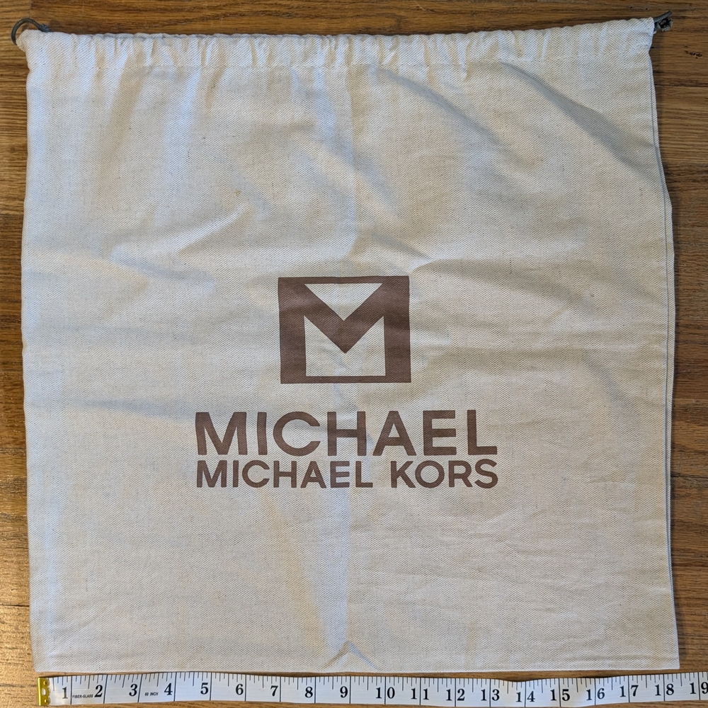 Michael Kors Cream Dust Bag with Brown Logo
